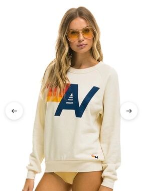 LOGO SWEATSHIRT - VINTAGE WHITE SZ XS